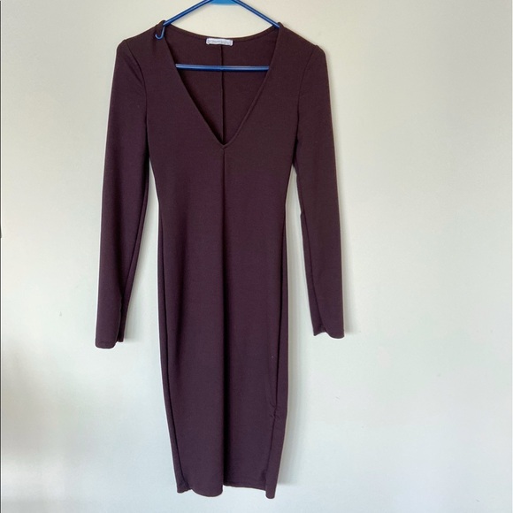 Zara Trafuluc V-neck Midi Bodycon Dress - Picture 2 of 4